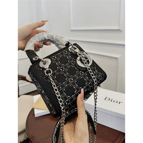 túi dior lady đính đá